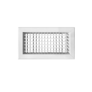  Grille de soufflage double déflexion aluminium blanc mat 300 x 150 mm - 400x400px